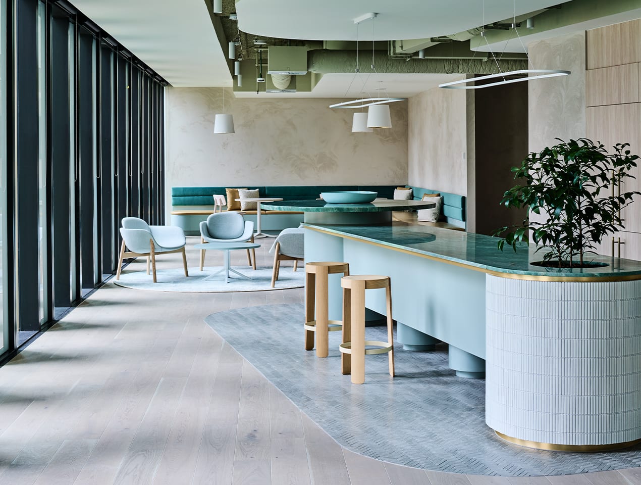 Office design featuring Havwoods timber flooring